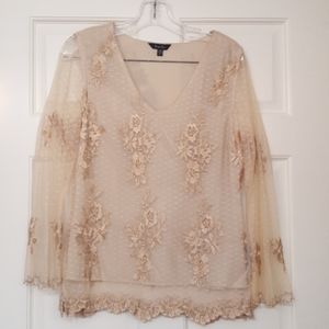 💗HP💗 TRUE GRIT TAN LACE BEAUTIFUL TOP